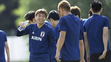 Inui, durante un entrenamiento con Jap&oacute;n. 