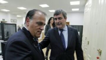 Javier Tebas y Miguel Cardenal.