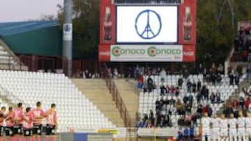 Hubo minuto de silencio en todos los partidos de Segunda, como en este Albacete-Tenerife