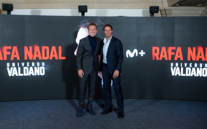 Jorge Valdano y Rafa Nadal.