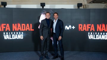 Jorge Valdano y Rafa Nadal.