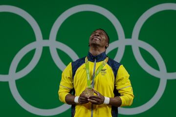 Las diez medallas de Colombia en halterofilia en la historia de los Juegos Olímpicos.