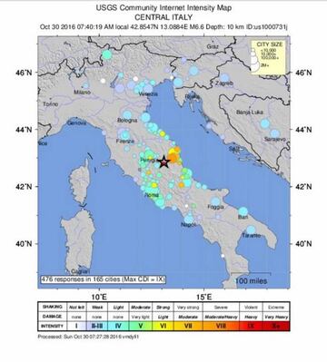 Terremoto en el centro de Italia