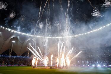 Actos previos a la final de la Supercopa de España entre el Real Madrid y el Barcelona.