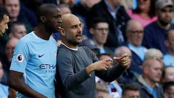 Yaya Touré con Guardiola.