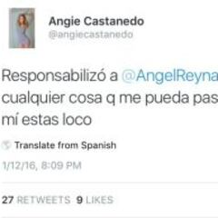 Ex novia de Ángel Reyna en Twitter: "Estás loco"