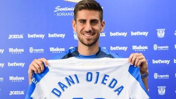 Dani Ojeda, en su presentación como futbolista del Leganés.