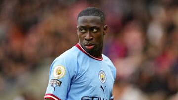 MANCHESTER, ENGLAND - NOVEMBER 05: Carlo Borges of Manchester City during the Premier League 2 clash between Manchester United U21's and Manchester City U21's at Leigh Sports Village on November 5, 2022 in Manchester, England. (Photo by Matt McNulty - Manchester City/Manchester City FC via Getty Images)