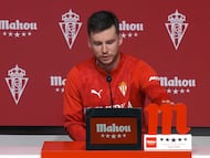 19-02-26. GUILLE ROSAS, TROFEO CINCO ESTRELLAS DE ENERO EN EL SPORTING, EN LA RUEDA DE PRENSA EN MAREO.