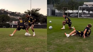 Neymar sin piedad, hace un caño a su propio hijo en entrenamiento