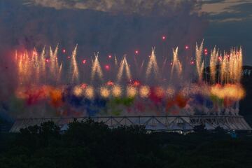 Ceremonia de apertura de la Euro 2020 en el estadio Olí­mpico de Roma.