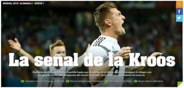 La prensa mundial se rinde a Kroos: "El milagro alemán"