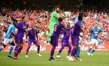 Liverpool's Alisson in commanding form against Napoli