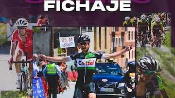 Cartel promocional del fichaje de Adrià Moreno por el Burgos-BH.