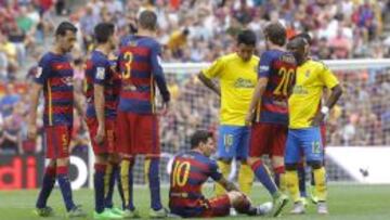 Messi es uno de los doce jugadores que se pierde el partido de hoy por lesión.