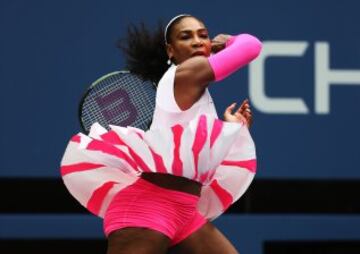 Serena Williams durante el partido ante Yaroslava Shvedova.