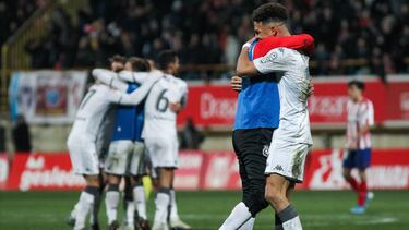 LEON, SPAIN - JANUARY 23: Virgil Theresin of Cultural Leonesa celebrates after Copa del Rey football match played between Cultural Leonesa and Atletico de Madrid at Reino de Leon stadium on January 23, 2020 in Leon, Spain.
23/01/2020 ONLY FOR USE IN
