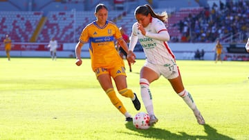 Tigres Femenil arrasa a Necaxa con póker de goles de Diana Ordóñez