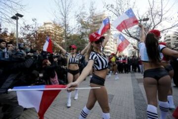 La Copa América toma color en las calles de Santiago de Chile