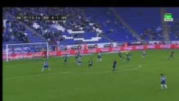 El Espanyol reclamó penalti y el Levante, un gol anulado