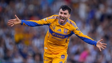 during the 16th round match between Monterrey and Tigres UANL as part of the Liga BBVA MX, Torneo Apertura 2025 at BBVA Bancomer Stadium, on November 01, 2025 in Monterrey, Nuevo Leon, Mexico.