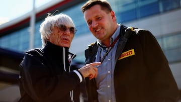 Bernie Ecclestone y Paul Hembery.