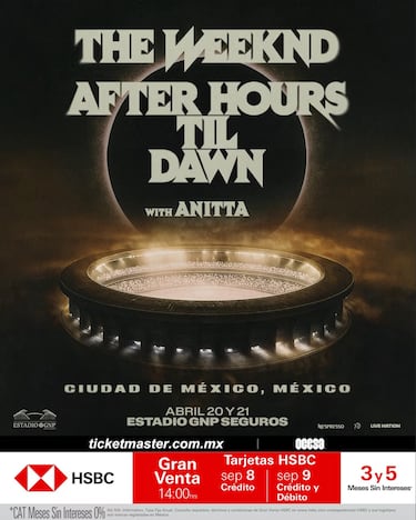 The Weeknd en México 2026: fechas de preventa, venta, precio de boletos y dónde comprarlos