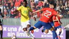 Vinicius, durante un partido con la selecci&oacute;n brasile&ntilde;a.
 