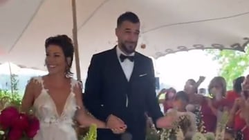 Imagen de la boda de &Aacute;lvaro Negredo y Amparo Moreno.