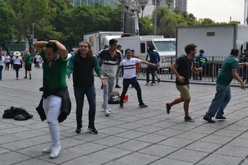 Las imágenes del Ángel de la Independencia en el festejo por el pase a octavos