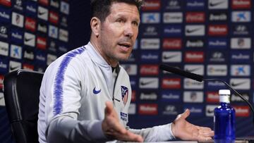 Simeone, en rueda de prensa.