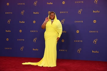 Da'Vine Joy Randolph durante la alfombra roja de los premios Emmys 2024 celebrados en el teatro Peacock de Los Ángeles.