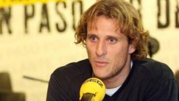<strong>FELIZ.</strong> Diego Forlán ha reconocido en El Larguero que es feliz en la Liga española y en el Atlético de Madrid.