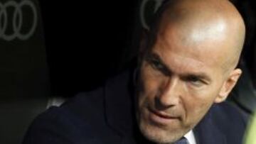 Zidane, en un partido con el Real Madrid.