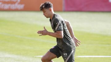 Marcos Llorente, del Atlético, en un entrenamiento.