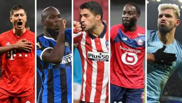 Lewandowski, Lukaku, Luis Suárez, Ikoné y Agüero.