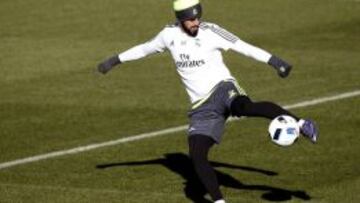 Isco, en el entrenamiento.