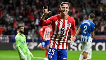 Riquelme celebra su gol al Alavés.