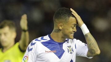Joao, jugador del Tenerife, durante el partido contra el Alcorcón.