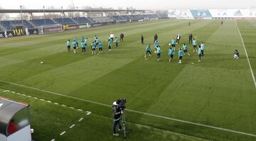 El entrenamiento del Madrid antes de volver a la Copa