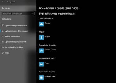 Cómo se cambian las aplicaciones por defecto de Windows 10