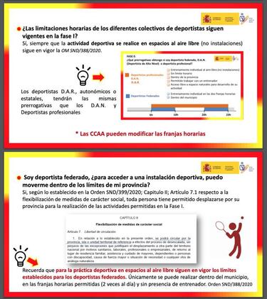 Fase 1: para el deporte al aire libre siguen en vigor la mayor¨ªa de l¨ªmites de la fase 0