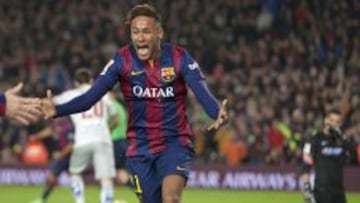 Neymar celebra su gol ante el Atl&eacute;tico de Madrid
