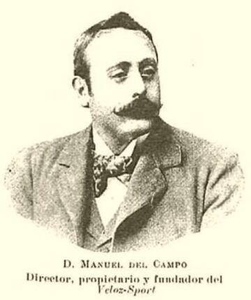Manuel del Campo, director y propietario de 'El Veloz Sport', la revista donde se firmaron los estatutos de la Unión velocipédica española. Firmaba con el seudónimo de Geo Readyt.
