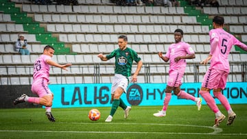 Heber Pena está satisfecho con la victoria del Racing de Ferrol ante el Eldense.