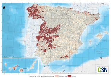 Esta provincia española tiene al 25% de su población expuesta al gas radón