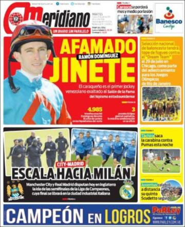 Portadas de la prensa mundial