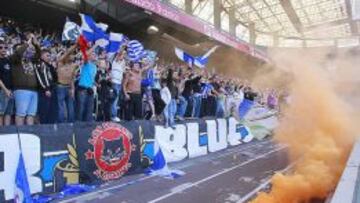 Detenidos 14 hinchas de los Riazor Blues en A Coruña.