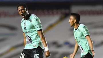 Yairo Moreno celebrates his goal 0-1 of Leon during the game Queretaro vs Leon, corresponding to Round 06 of the Torneo Clausura 2023 of the Liga BBVA MX, at La Corregidora Stadium, on February 09, 2023.
<br><br>
Yairo Moreno celebra su gol 1-0 de Leon durante el partido Queretaro vs Leon, Correspondiente a la Jornada 06 del Torneo Clausura 2023 de la Liga BBVA MX, en el Estadio La Corregidora, el 09 de Febrero de 2023.