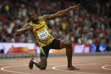 El jamaicano consigue un nuevo oro en los Mundiales de Atletismo de Pekín 2015.